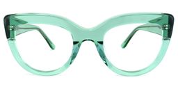 Caren Cateye Green Glasses0