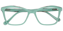 Ulrica Rectangle Green Glasses1