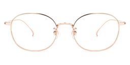 Rafaela Oval Rose-Gold Glasses0