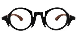 Charlie Round Black Glasses0