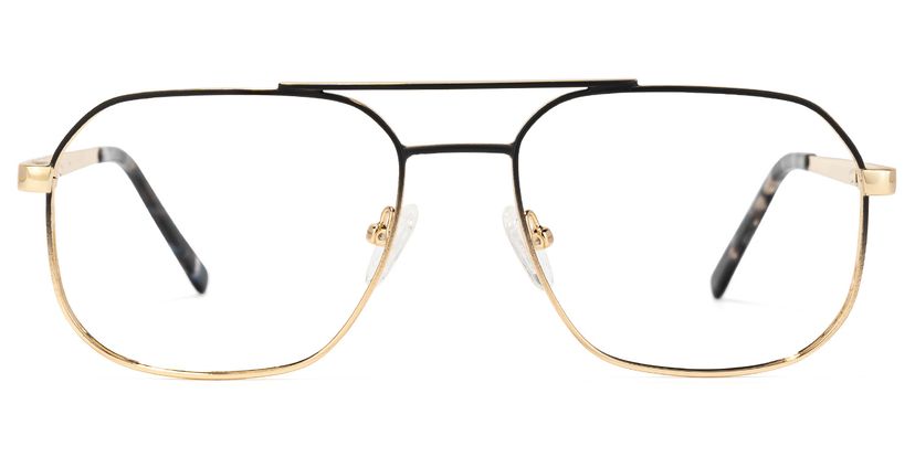 Becci Geometric Black-Gold Glasses
