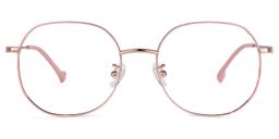 Qusay Round Pink Glasses0