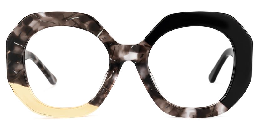 Kinkle Geometric Gray-Tortoise Glasses
