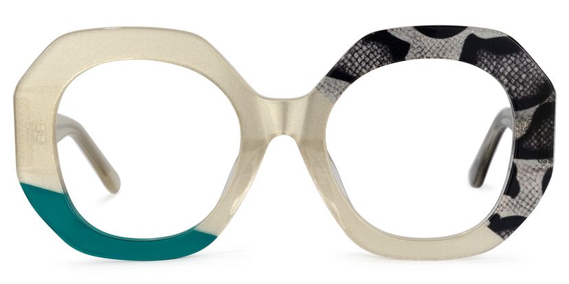 Kinkle Geometric Snake-Skin Glasses