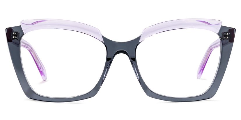 Benesa Browline Gray Glasses