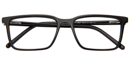 Aly Rectangle Black Glasses1