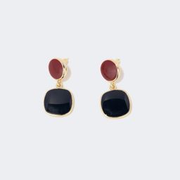 Stylish Square Blue-Red Earrings1