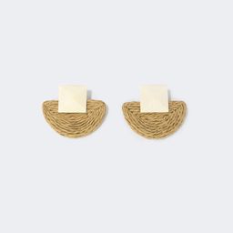 Stylish Weave White Earrings1