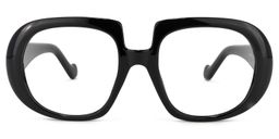 Mackenzie Geometric Black Glasses0