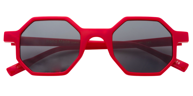 Geometric Red Sunglasses | Zeelool Sunglasses1