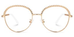 Qadir Browline Gold Glasses0