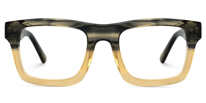 Riley Rectangle Cameo-Green Glasses