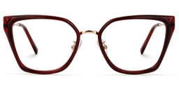 Martine Square Red Glasses0
