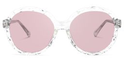 Lila Round Clear Glasses12