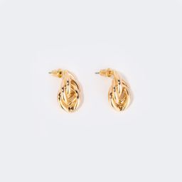 Stylish Braided Gold Earrings1