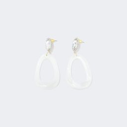 Stylish Polished White Earrings1