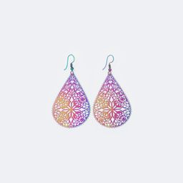 Stylish Teardrop Purple Earrings1