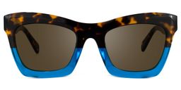 Benitez Blue Rectangle Sunglasses0