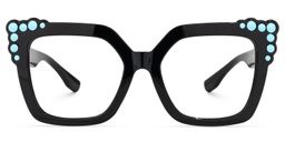 Trey Square Black Glasses0