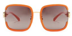 Whelan Square Orange Sunglasses0