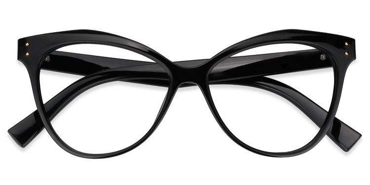 Saul Cateye Black Glasses