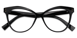 Saul Cateye Black Glasses1