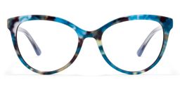 Elbert Round Blue Floral Glasses0