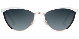 Sydney White Cat eye Sunglasses0