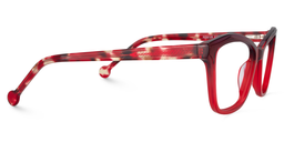 Cheryl Rectangle Red Glasses4