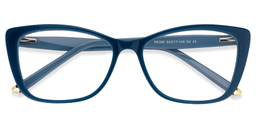 Charo Cat Eye Blue Glasses1