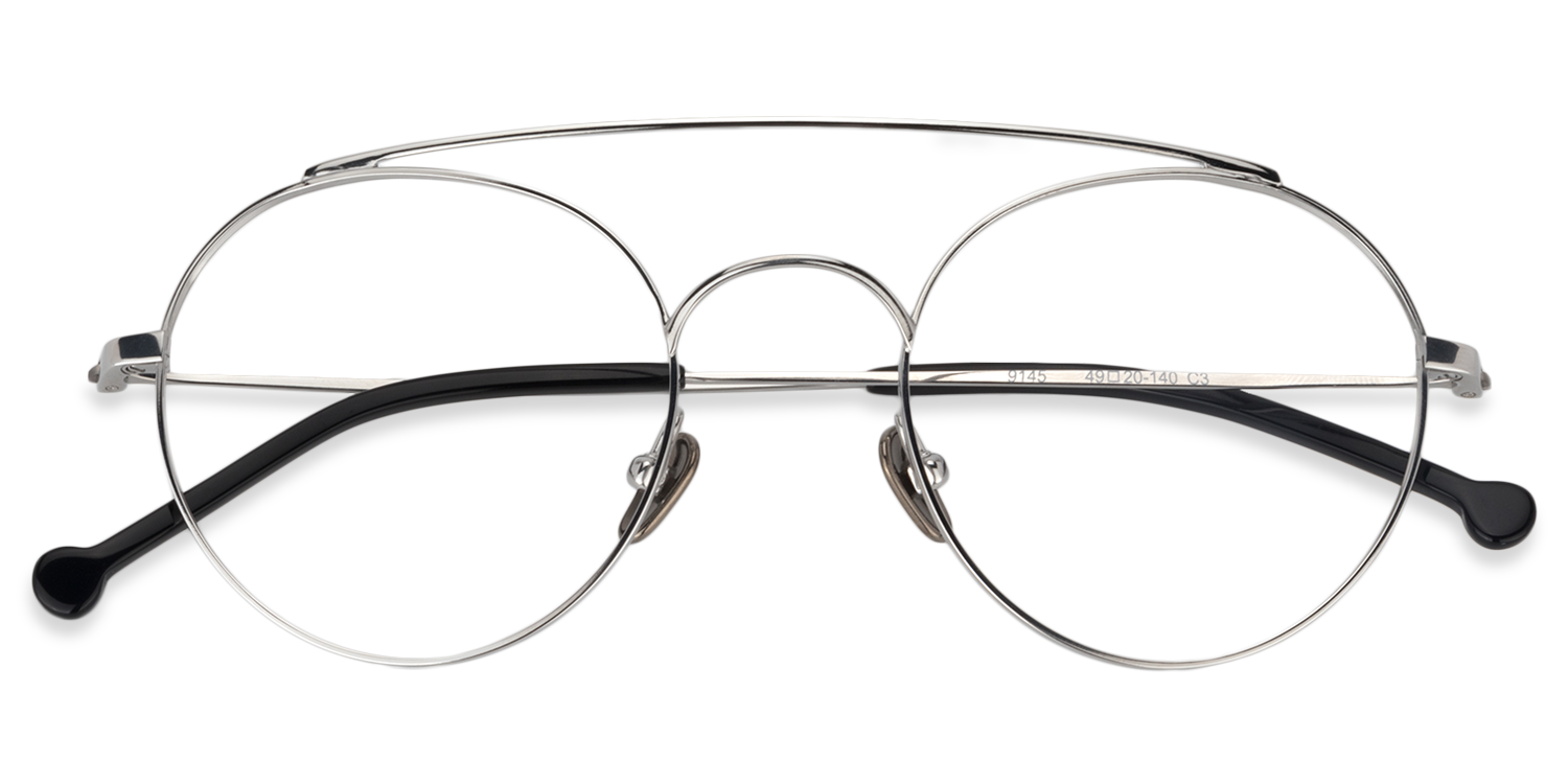 Aviator Silver Glasses  | Zeelool Glasses1