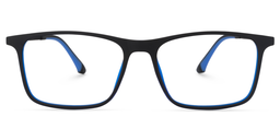 Chick Rectangle Black Glasses0