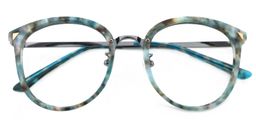 Jacqueline Round Blue Floral Glasses1
