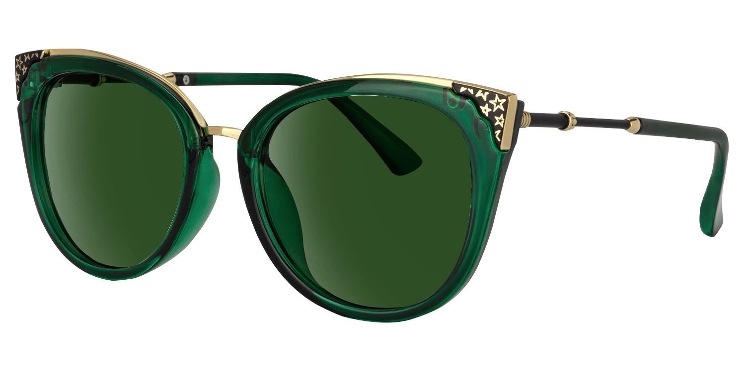 Dalton Mixed Dark-Green Frame Sunglasses | ZEELOOL CA1