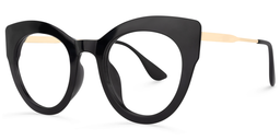 Demetrius Cat Eye Black Glasses3
