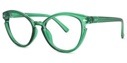 Affleck Cateye Dark-Green Glasses1