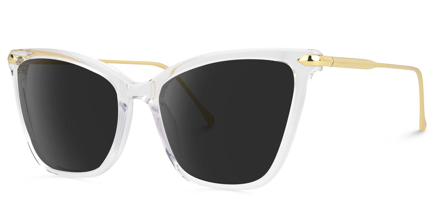 Hilary Butterfly Clear Full Rim Sunglasses | ZEELOOL CA1