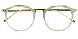 Amanda  Geometric Green Glasses1