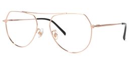 Ewan Geometric Rose-Gold Glasses2