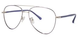 Paige Aviator Silver Glasses1