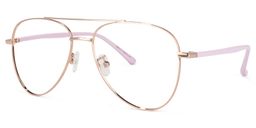 Paige Aviator Rose-Gold Glasses1