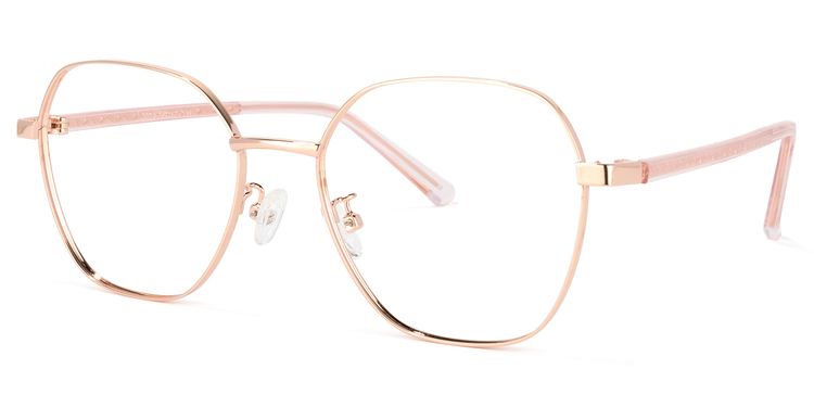 Perry Geometric Rose-Gold Glasses
