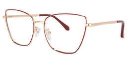 Qasim Cateye Red Glasses1
