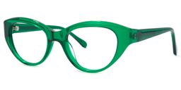 Farrah Oval Green Glasses2