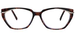 Frieda Rectangle Tortoise Glasses0