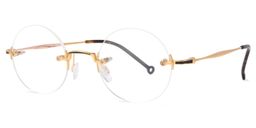 Jasmine Round Gold Glasses1