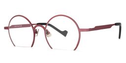 Fernando Round Dark-Red Glasses1