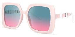 Quintessa Square Pink Sunglasses1