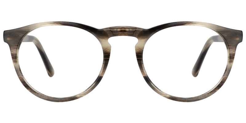 Round Striped Glasses | Zeelool Optical Online0
