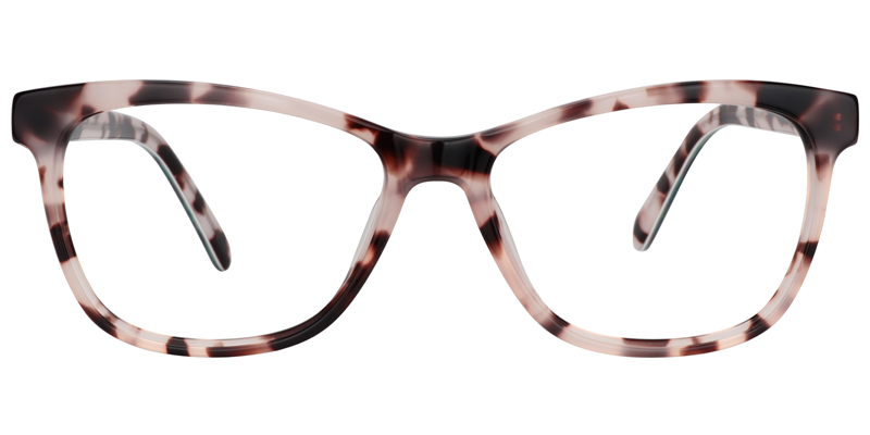 Rectangle Pink Floral Glasses | Zeelool Eyeglass Frames0